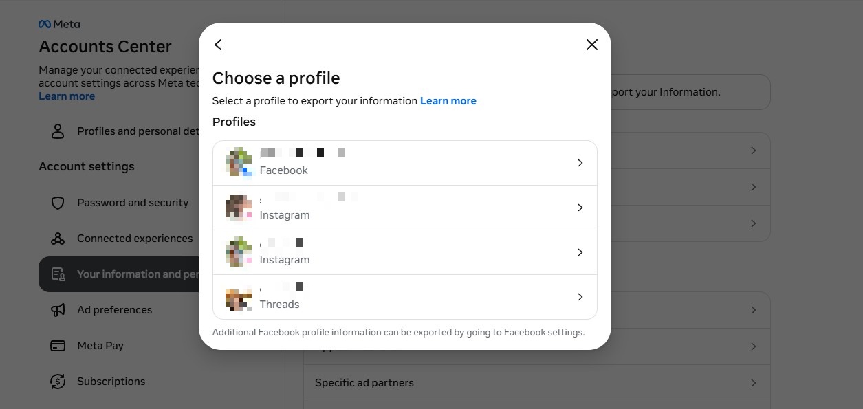 Choose your profile